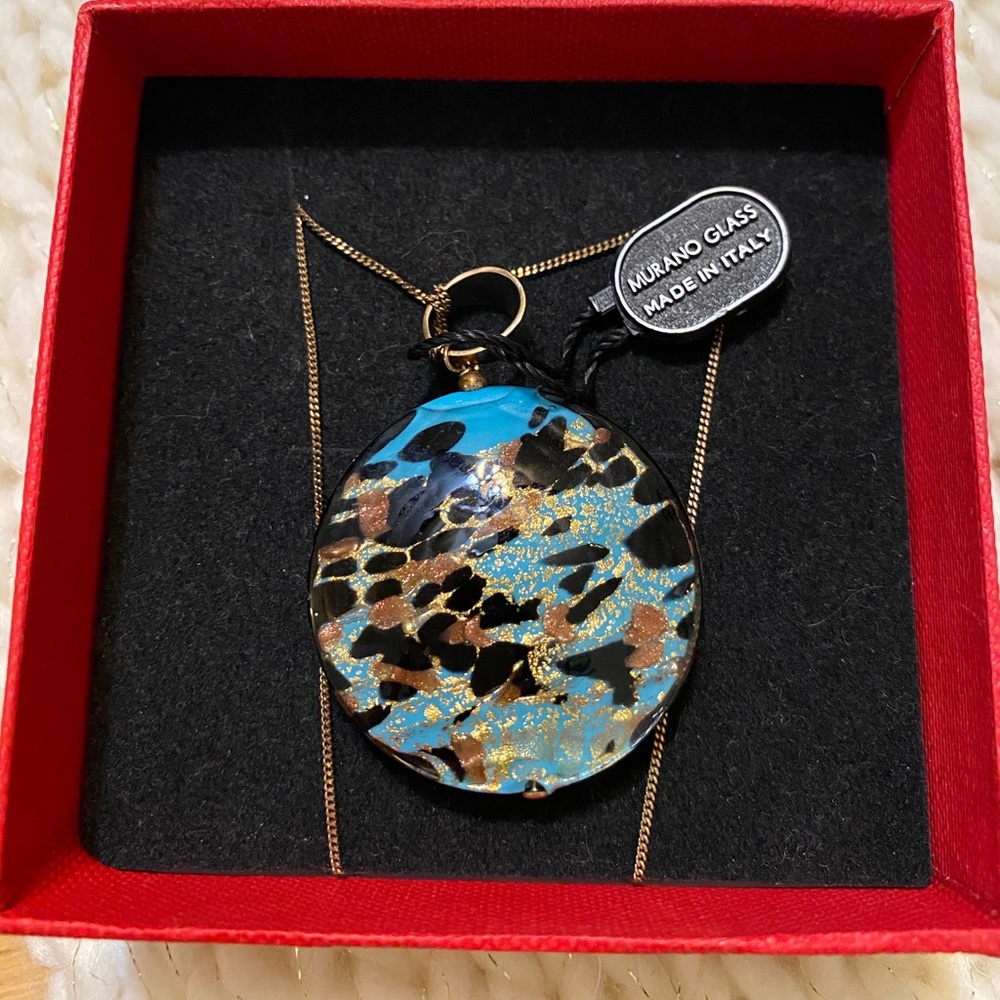 Venetiaurum Glass Necklace 💙💛